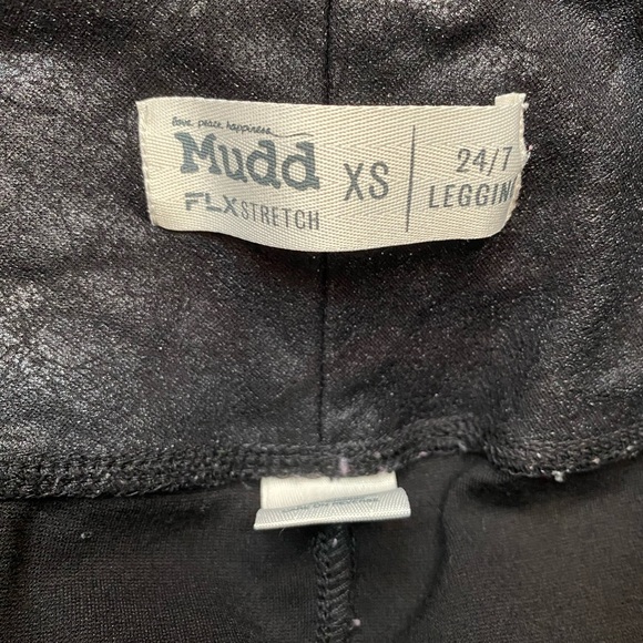 Mudd flex stretch Women's High-Rise Leggings. Size XS, black - Picture 9 of 13